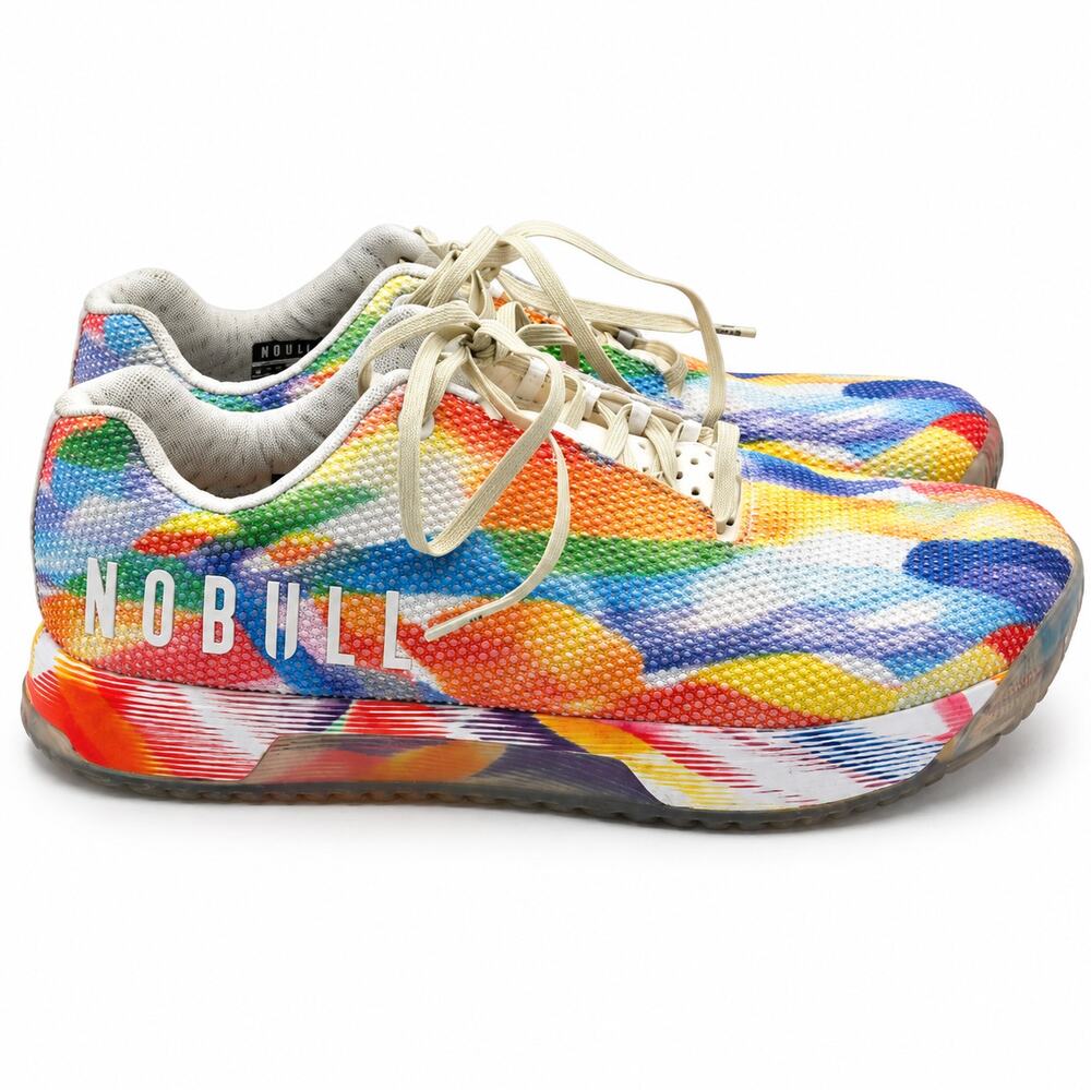 NOBULL Court Trainer ALLPRIDE Watercolor Sneakers Sz 9.5 $165